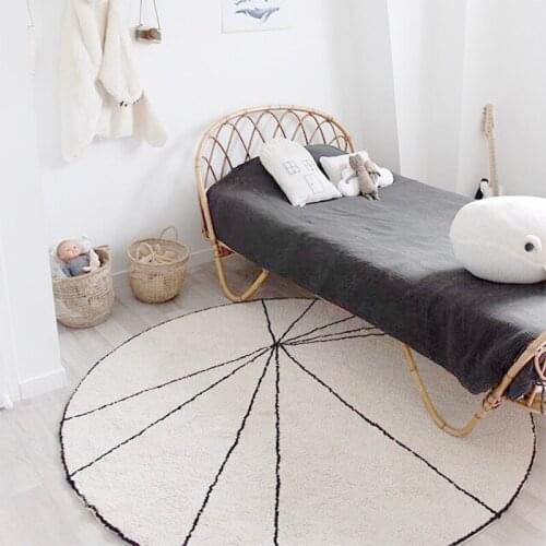 Cotton Baby Play Mat Round Playmat Kids Carpet Watermelon Print Speelmat Baby Games Activity Mats Rug Toys for Tummy Time 120cm