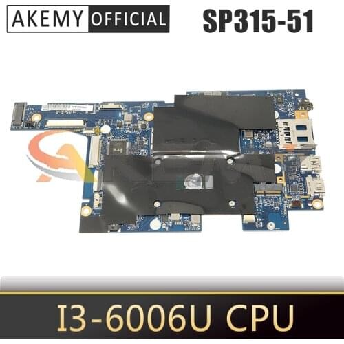 For ACER Aspire SP315-51 i3-6006U Notebook Mainboard ST5DB With 4GB RAM SR2UW DDR4 Laptop Motherboard