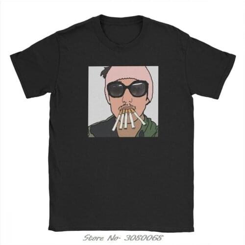 Joji Miller Vector Portrait T-Shirt Men Cotton T-shirt Filthy Frank Tops Pink Guy Tees Meme Japanese Youtube Short Sleeve Shirt