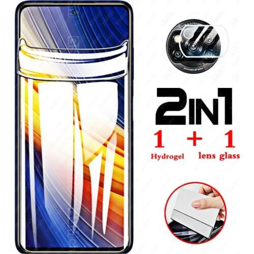 2in1 20D Full Cover Soft Hydrogel Film for Xiaomi Poco X3 Pro Pocophone X3pro Poko Pocco Poxo X 3 Pro Screen Protector Glass