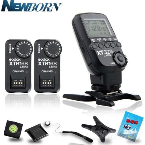 Godox XT32N 2.4G Wireless 1/8000s HSS Flash Trigger + 2X XTR-16S for Nikon /GODOX V850/V860/V850II/V860C V860N V860 II Flash