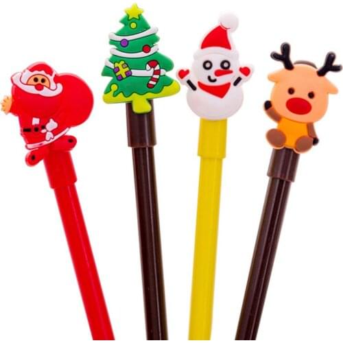 2pc Kawaii Pen Cute Christmas Series Gel Pen Creative Student Office School Supplies Black Writing Water Pen Korea Stationery