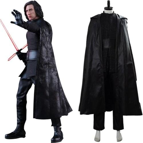 Star Cosplay Wa 9 The Rise of Skywalker Kylo Ren Cosplay Costume Ben Solo Uniform Full Suit Cloak Jedi Robe Adult Men Costume