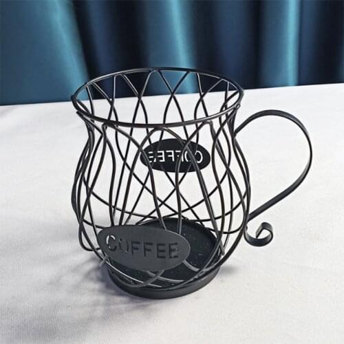 Creative Coffee Capsule Storage Basket Vintage Iron Coffee Candle Pod Organizer Holder for Home Cafe Hotel Decoration Ornaments