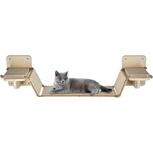 100cm Cat Ladder Steps Pet Safe Wall Mount Climbing Staircase Wall-Mounted Jumping Platform Cat Scratching Climber Climbing Step
