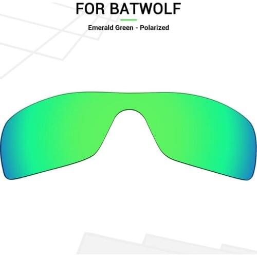 Mryok Anti-Scratch POLARIZED Replacement Lenses for-Oakley Batwolf Sunglasses Emerald Green