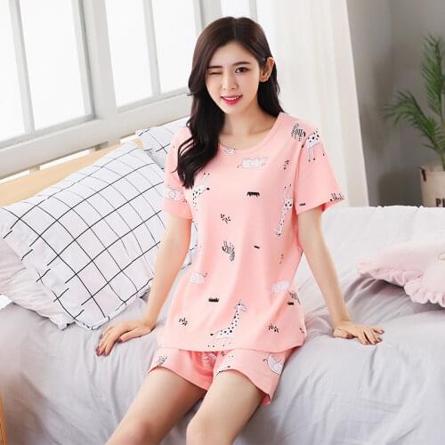 New Milk silk Women Sleepwear summer Female Pajamas Sets Thin laides Suit short Sleeve Pyjamas Women Comfortable Home Clothes