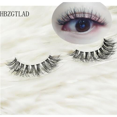 NEW 1pair Lashes 3D Mink Strip Lash Reusable False Eyelashes Crisscross Dramatic Lashes Lightweight Invisible Band Eye Lashes