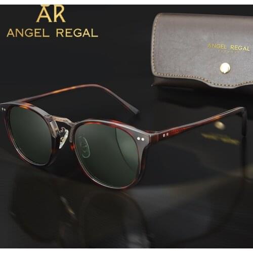 2021 Revamp Of Vintage Men Acetate Sunglasses Polarized Multi-Colors Sun Glasses Outdoor Driving Sunglass With Box 8126
