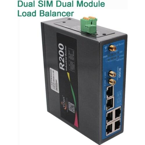 Support load Balancing 2.4GHz 5Ghz dual-band WIFI Gigabit Ethernet 4G Router R200 industrial Dual sim dual module LTE router