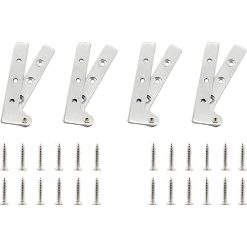 2.7mm Pivot Hinge Door Pivot Hinges, 4 PCS Heavy Duty Stainless Steel Hinges for Revolving Wood Glass Alloy Doors with Screws