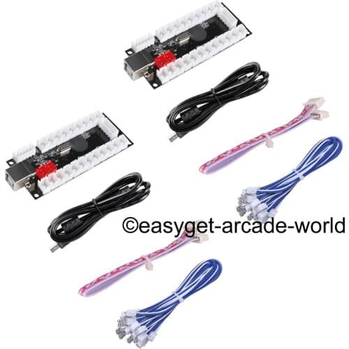 Reyann Zero Delay USB Encoder PC Board Controls To HAPP Style Joystick & Arcade Buttons For Coin Operator Cabinet & MAME Games