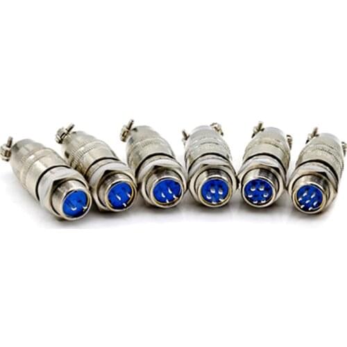 Copper nickel-plated 16MM Male Female push-pull Circular aviation plug socket XS16JK 2/3/4/5/6/7/9Pin self-locking Air Connector