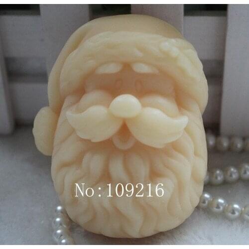 Wholesale!!!1pcs Santa Claus Head (zx52) Silicone Handmade Soap Mold Crafts DIY Mould