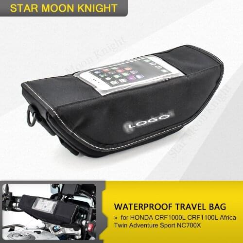 Modern waterproof motorcycle handlebar travel bag for HONDA CRF1000L CRF1100L Africa Twin Adventure Sport NC700X storage bag