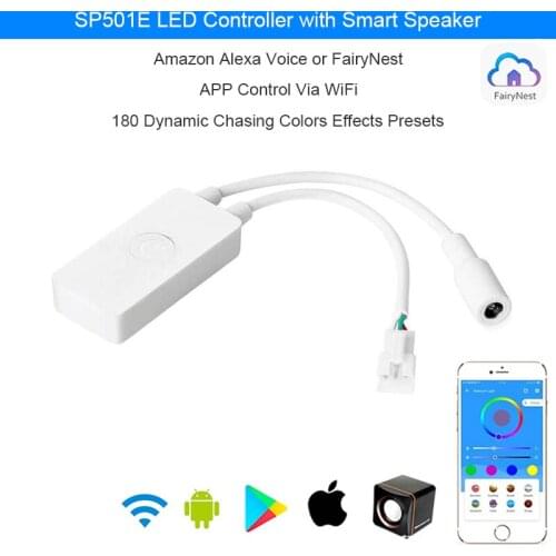 SP501E Wifi Light Controller Smart Home Remote APP Control For RGB ws2812 ws2811 LED Strip light Alexa Voice Control