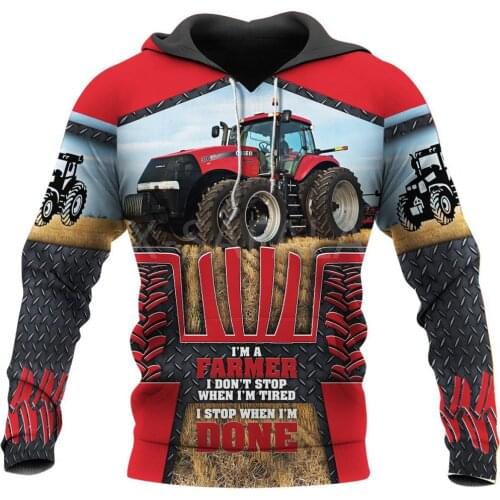 Beautiful Tractor Farmer Life 3D Print Hoodie Man Women Harajuku Outwear Zipper Pullover Sweatshirt Casual Unisex Jacket Style10