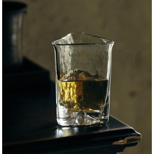 Triangular Hand Hammer Pattern Green Plum Wine Sharing Cup Fair Tea Dispenser