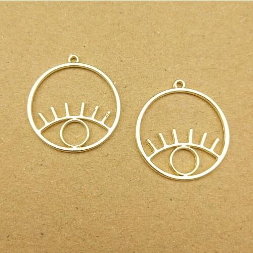 10pcs 23x25mm eyes charms for jewelry making earring pendant necklace and bracelet charms