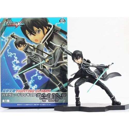 15cm Anime Sword Art Online Kazuto Kirito Fighting Climax PVC Action Figure Collectible Model Doll Toy