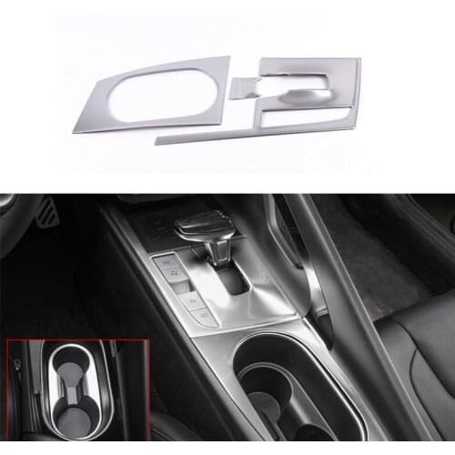 For Hyundai Elantra CN7 Accessories 2020 2021 Car Gear Shift Box Central Control Matte silver Cover Trim
