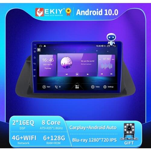 EKIY 6+128G 8 CORE Android 10 Car Radio For Honda Accord 8 Spirior 2009-2013 Autoradio Multimedia Blu-ray 1280*720 IPS/QLED GPS