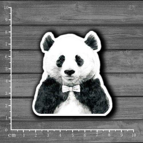 Tie Gentleman Panda Stationery Graffiti Suitcase Kids Sticker Decor For Ablum Scrapbooking Laptop Notebook Sticker[Single]