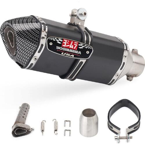 With LOGO Motorcycle 51mm Exhaust Pipe Stainless Steel Muffler Escape For SUZUKI gsx-s1000 gsr400 bandit 600 For YAMAHA mt07