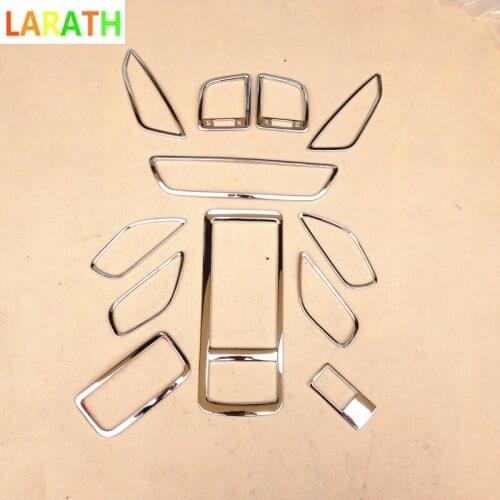 For Mazda 6 Atenza 2013- 2015 Chrome Console Air Vent Cover Door Handle Bowl Trim Gear Panel Sticker 12PCS Inner Car Accessories