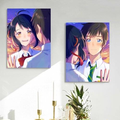 Diy oil painting cartoon movie Your Name coloring by numbers modular painting digital paint by numbers anime posters