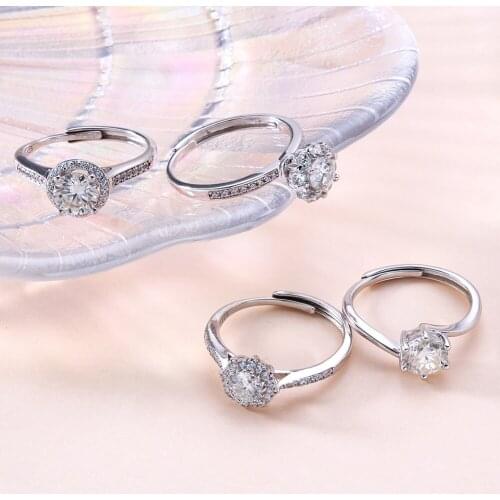 KRKC Big Wedding Engagement Diamond Ring Set Jewelry Women Jewelry 925 Sterling Silver VVS Oval Moissanite Ring Set