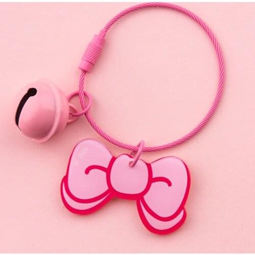 Cute Key Chain Girl Women Kawaii Keychains Heart Flowers Shape Key Ring Holder For Gift Bag Charms Pendant Jewelry Accessories