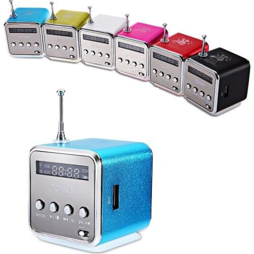 TD-V26 mini radio speaker supports the use of SD/TF card to play music digital radio stereo bass antenna receiver