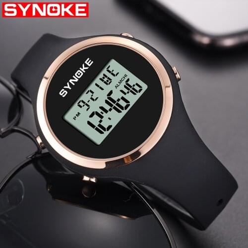 Minimalism Rose Gold Ladies Watches Silicone Strap Swim Waterproof Digital Watch Women Gift Teen Girl Boy Kid Casual Clock Mujer