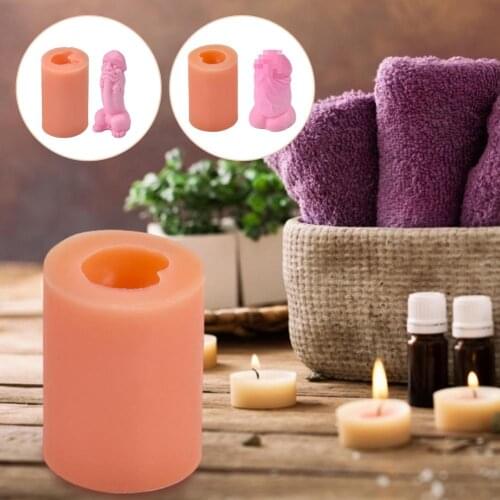 Men Penis Shaped Silicone Mold Soap 3D Adults Mould Form Candle Mold Sexy Silicone DIY Soap Candle Chocolate Making Mould