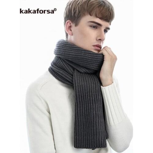 Mens Scarves Spring Winter Men Scarf Thick Warm Knitted Scarves Long Size Male Cashmere Warmer Neckerchief 2019 Unisex Scarf