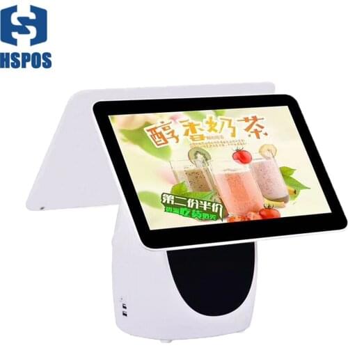 HSPOS New Single Touch Screen POS Cash Register with 80mm Printer and WIFI for Supermarket