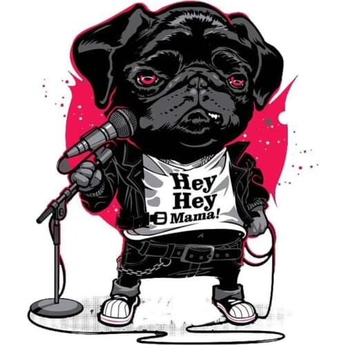 Creative Rock Music Puppy Color Car Sticker PVC Personality Fashion Auto Body Window Exquisite Applique Waterproof Decoration