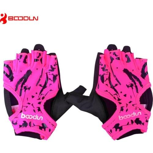 Brand Fitness Gloves Women Floral Yoga Weightlifting Gloves Half Finger Female Dumbbell Sport Gym Gloves AGB124