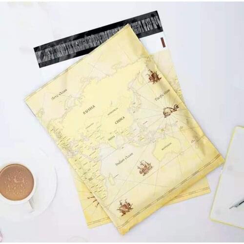 Pink Courier Bag Flamingo/World Map / Christmas Various Poly Mailers Self Seal Plastic Mailing Envelope Bag 10*14.5Inch Design