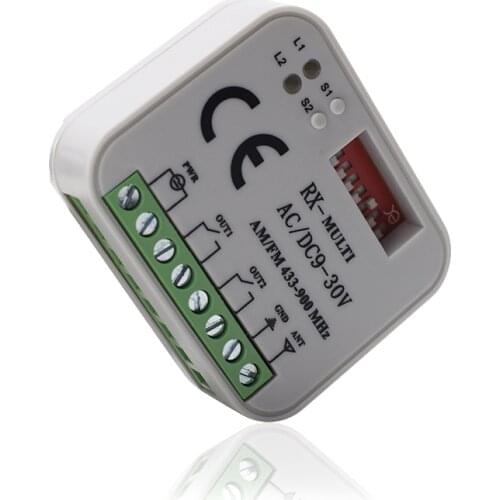 Garage Gate Remote Receiver 433 868MHz RX MULTI 300-900MHZ AC/DC 9-30V Receiver For Garage Door Command Gate Control Transmitter