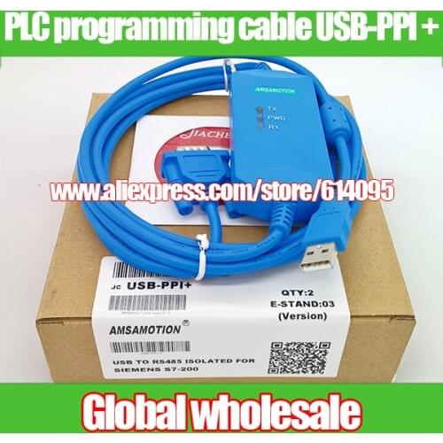 1pcs PLC programming cable USB-PPI + for Siemens S7200 / data download cable compatible 6ES7 901-3DB30 for Siemens S7200