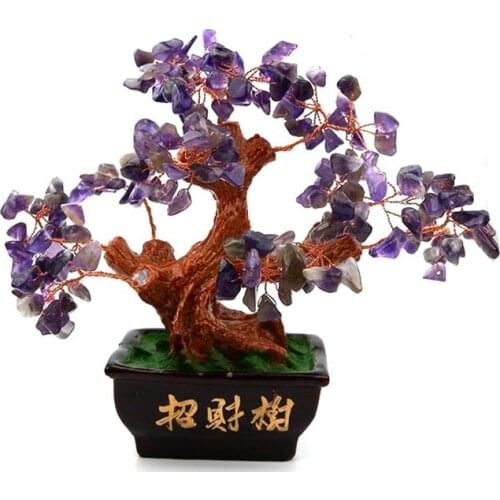 Lucky tree!!! Natural pretty Purple crystal gem tree