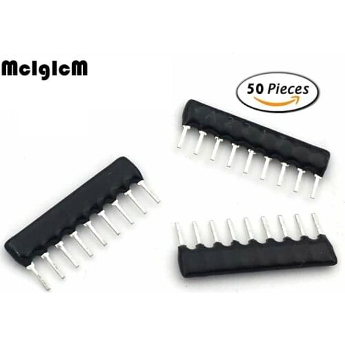 DIP exclusion Network Resistor 9pin 100 220 330 470 510 680 1K 1.2K 1.5K 2K 2.2K 3.3K 4.7K 5.1K 5.6K 6.8K 10K 15K 27K 47K ohm