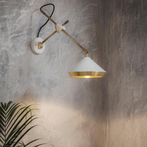 Post modern simple bedroom bedside wall lamp industry American Nordic adjustable decoration designer hotel aisle lamp