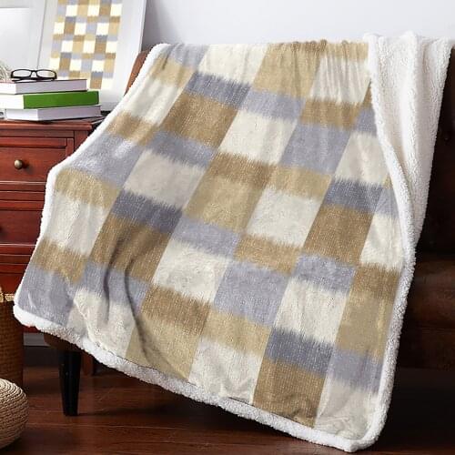 Modern Abstract Yellow Throw Blanket Soft Fleece Blankets Winter Blanket Portable Picnic Blankets Bedclothes