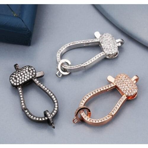 Rhinestone Lobster Clasp Hooks for Necklace Bracelet Jewelry Chain Connector DIY Supplies Accessories Handmade Metal Findings