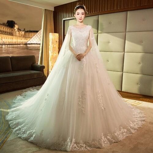 Light Main Wedding Dress 2020 New Luxury Long Trailing French Retro Bride Embroidery Super Fairy Mori Hepburn Woman