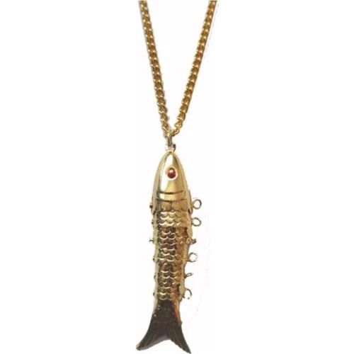Animal Golden Fish Pendant Necklace Womens Necklace New Trendy Fashion Metal Accessories Party Jewelry