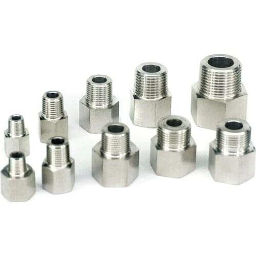 1/8" 1/4" 3/8" 1/2" 3/4" BSPP Female To BSPT Male 304 Stainless Steel Equal Reducer Pipe Fitting Connectors 357 PSI